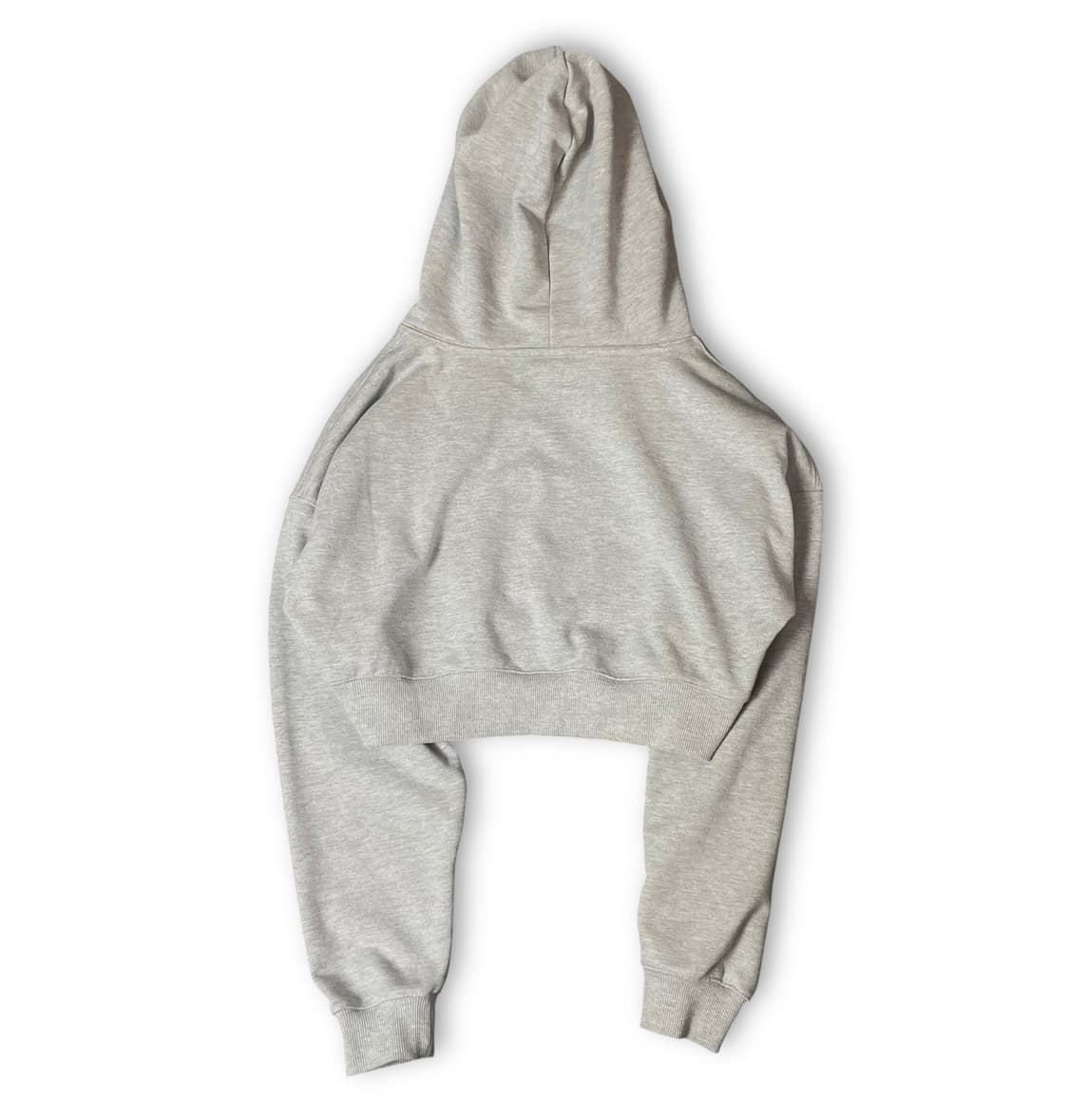 HDEX 그레이 레드 레터링 크롭 후드 맨투맨 M 상품이미지2