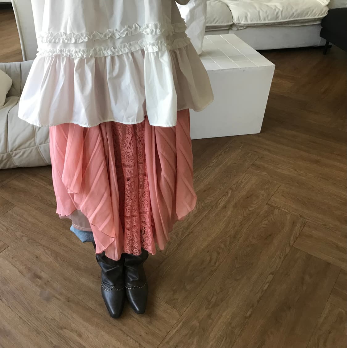 vintage ruffle top 상품이미지3