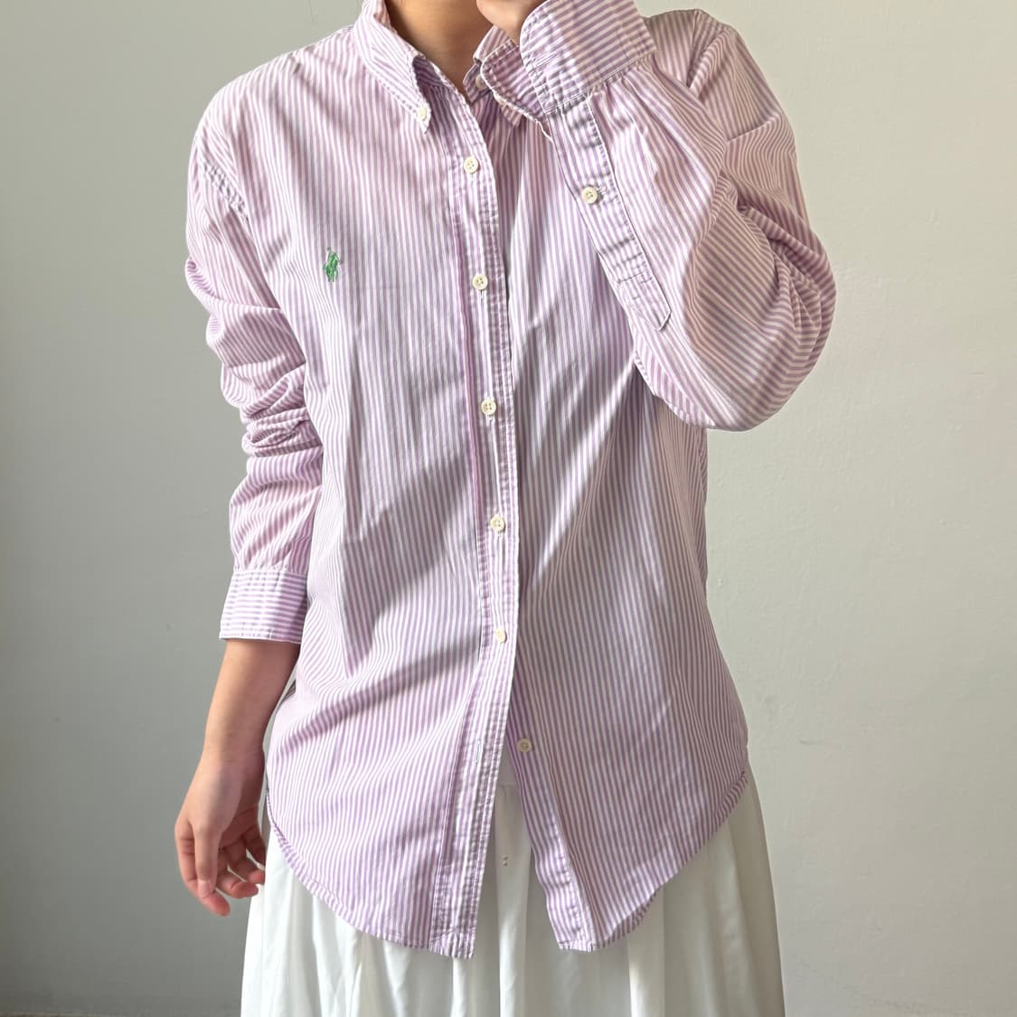 [L] 폴로 스트라이프 셔츠 상품이미지1