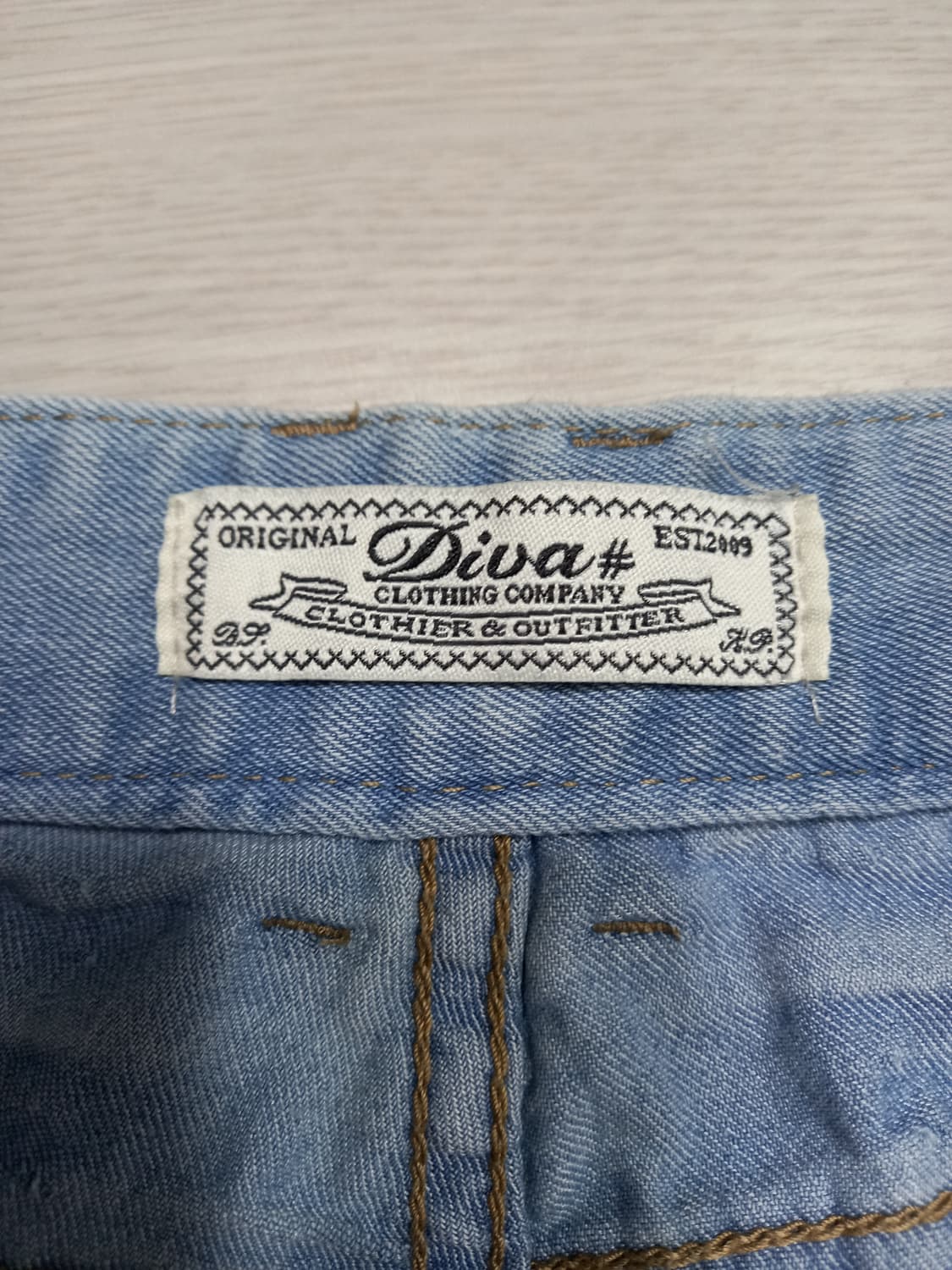 34 DIVA JEANS 스판 슬림일자 연청 커스텀 34-559 상품이미지7