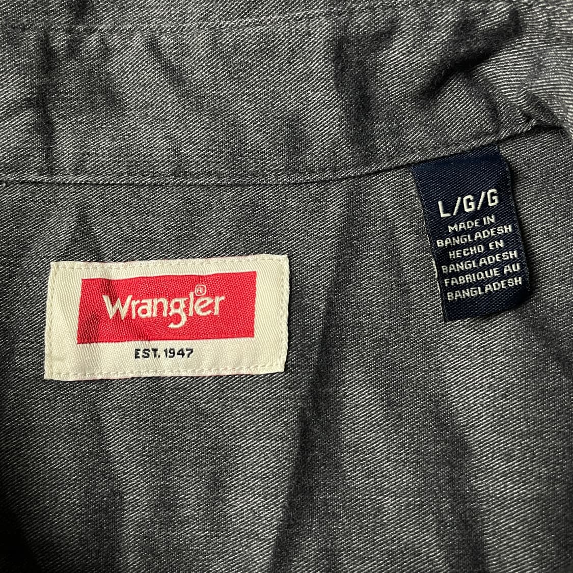 WRANGLER 랭글러 빈티지 그레이 코튼 워크 셔츠 A00612 상품이미지9