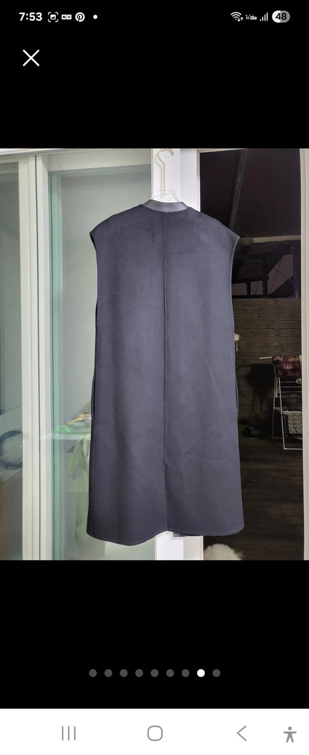 미니멀끝판왕!캐시미어+양가죽 롱베스트 새제품 free 상품이미지8