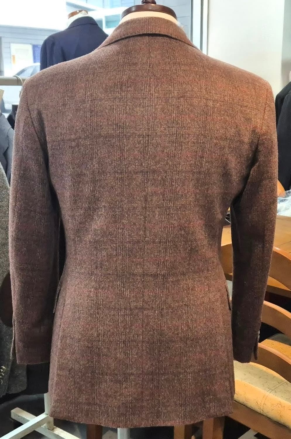 브라운 체크 플란넬 자켓 상품이미지3