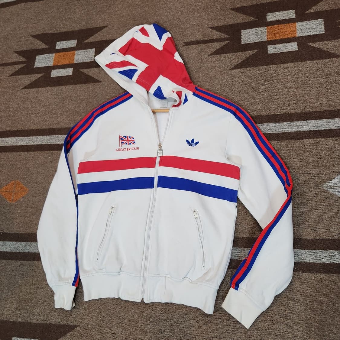 아디다스 신영국 스웻 후드 집업 M 유니언잭 상품이미지1