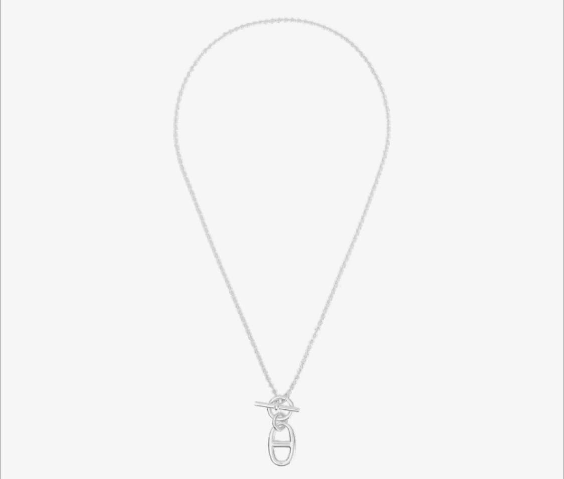 에르메스 샹달 펜던트 스털링 목걸이 실버 상품이미지1