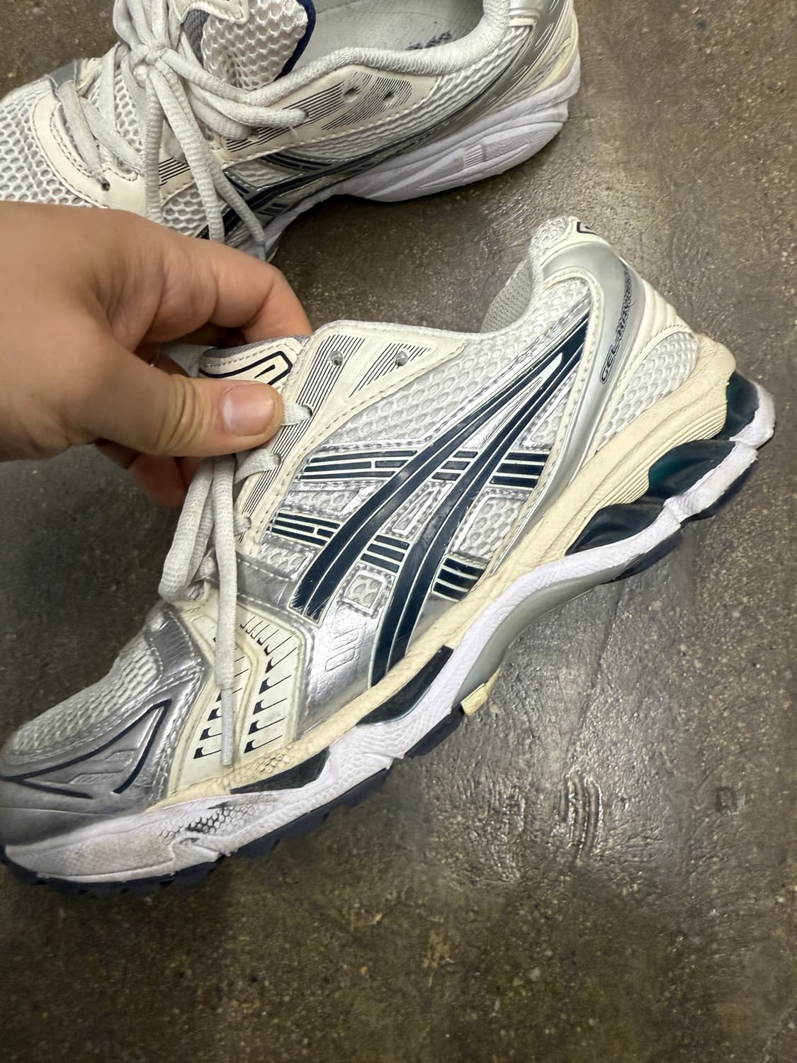 아식스 젤 카야노 14 화이트 미드나잇 런닝화 265mm 상품이미지4