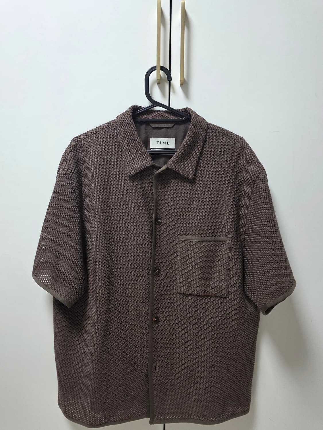 타임옴므 25SS 크로셰 하프 슬리브 셔츠 [100] 상품이미지1