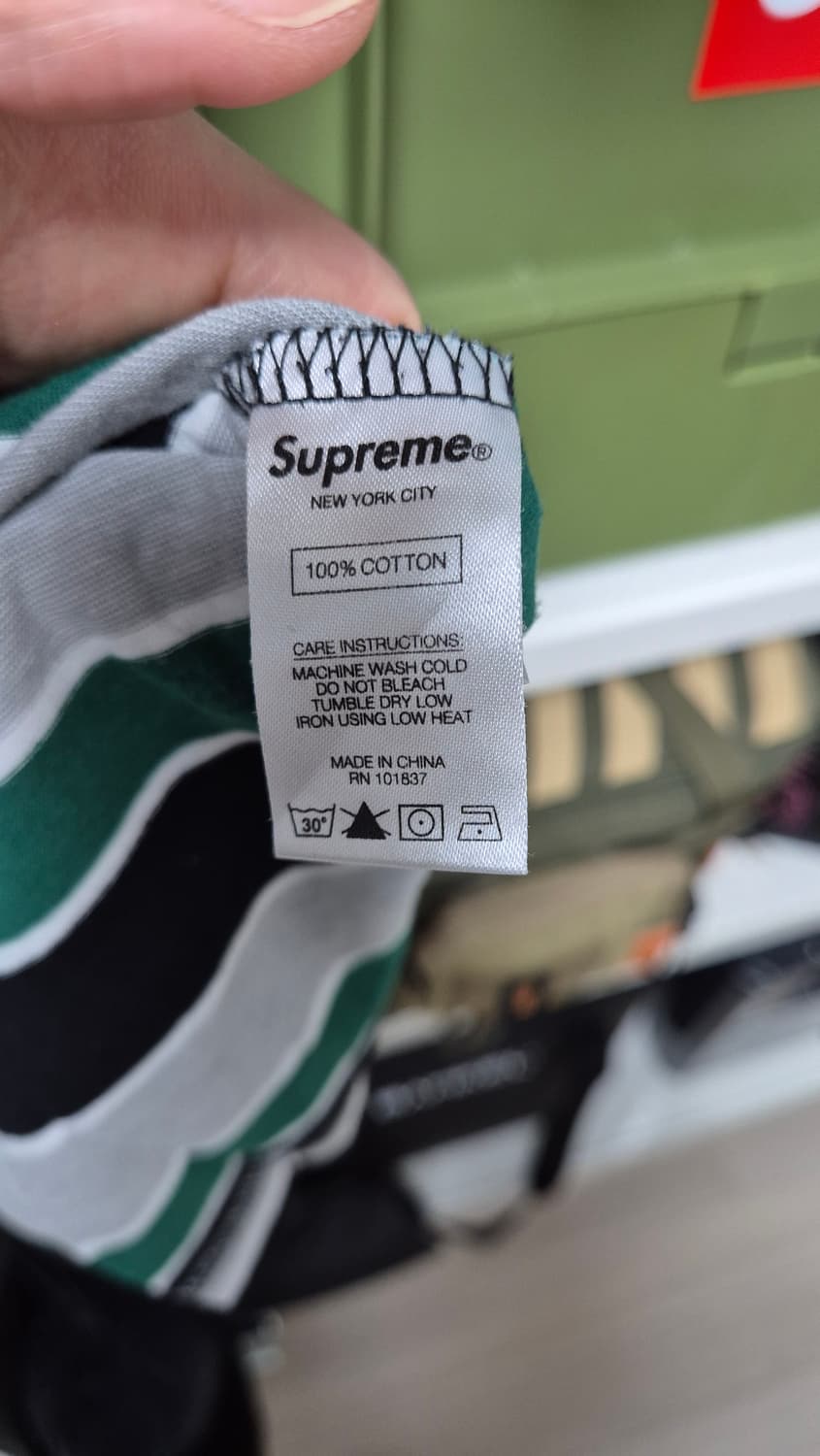 (19SS) Supreme Classic Logo Stripe Polo 상품이미지3