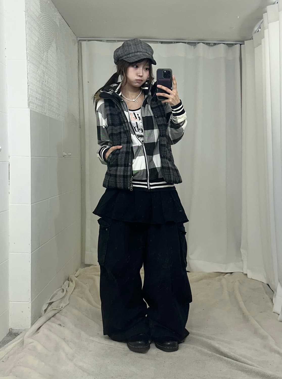 세실맥비 데일리 펑크 무채색 러힙 코디세트 상품이미지1