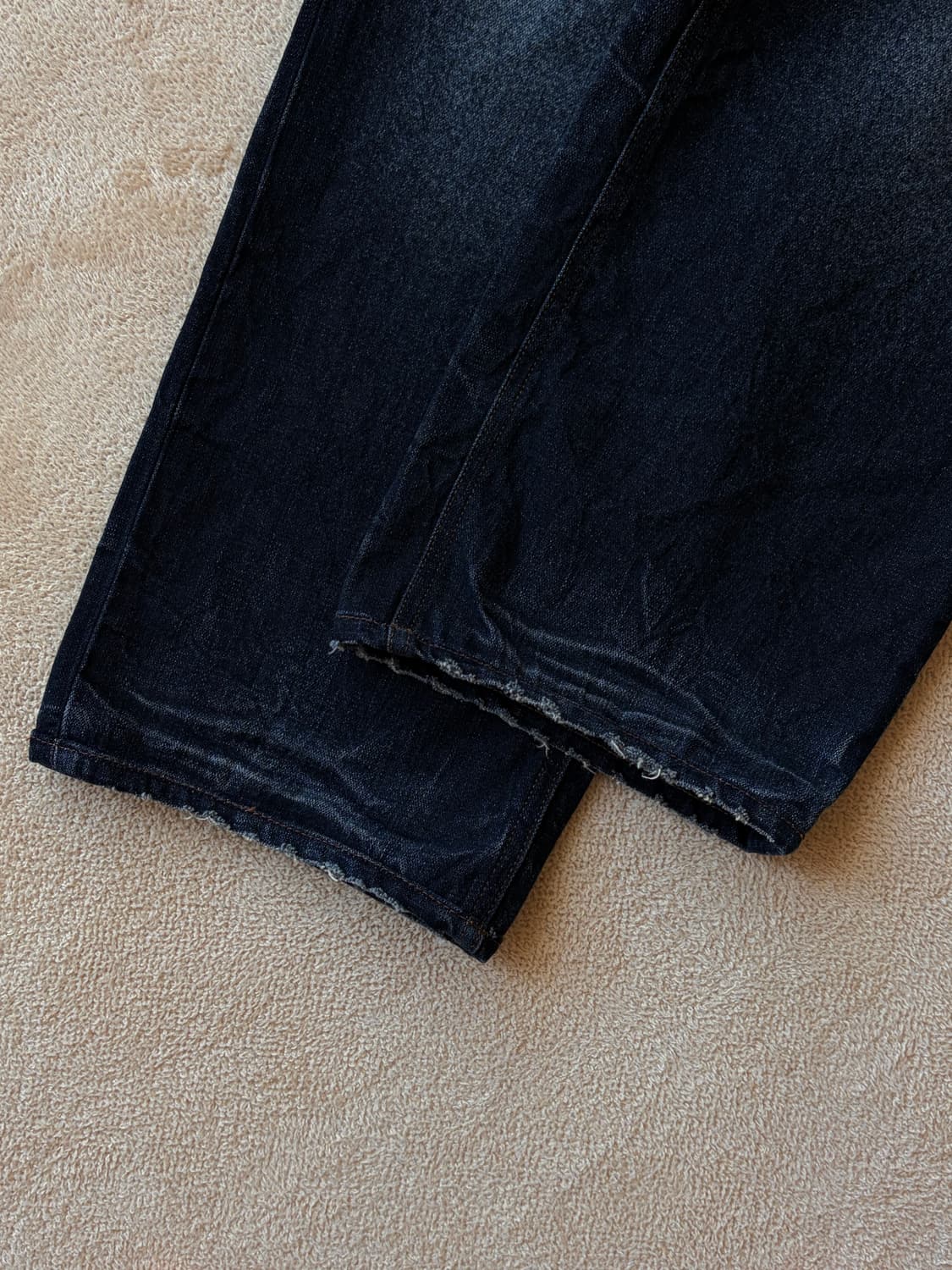 애프터프레이 와이드 링클 워시드 데님 진스 인디고 상품이미지8