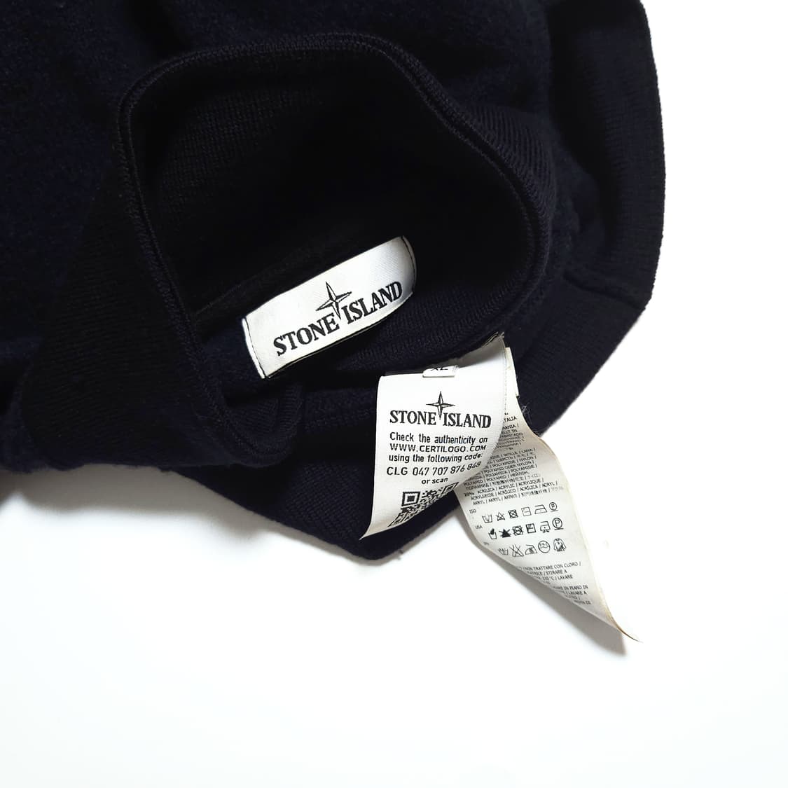 스톤아일랜드 와펜 패치 니트 가디건 네이비 상품이미지7