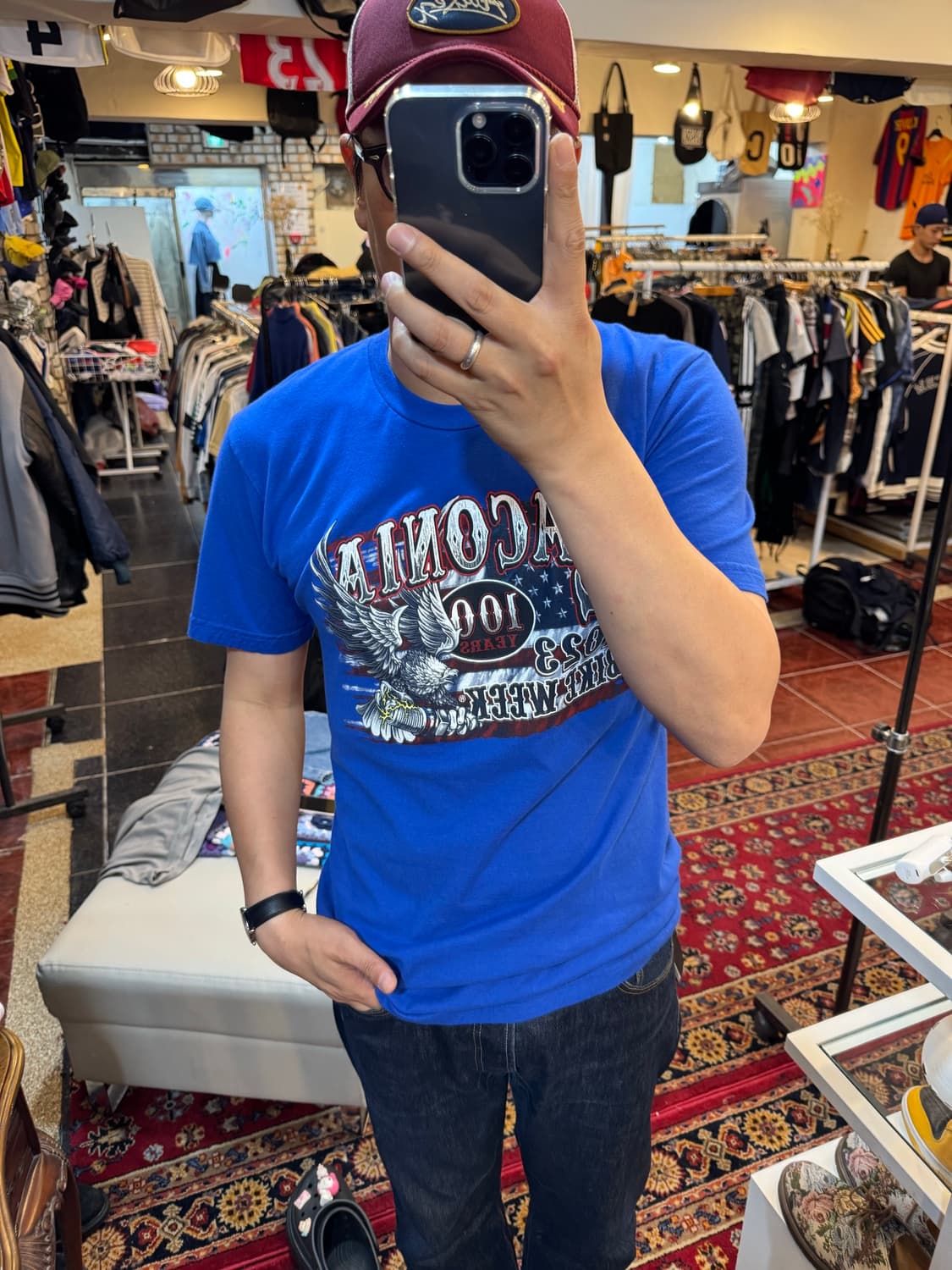 Laconia Bike Week 100주년 기념 바이크 반팔 티셔츠 M 상품이미지8