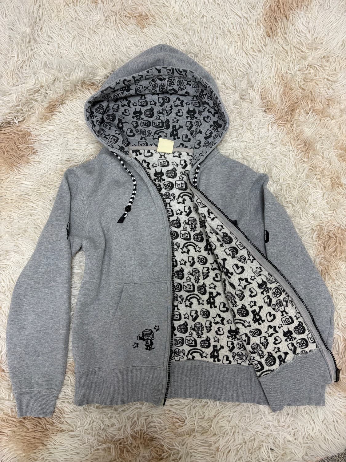 키치갸루 스트라이프 너드 후드 후집 후드집업 상품이미지3