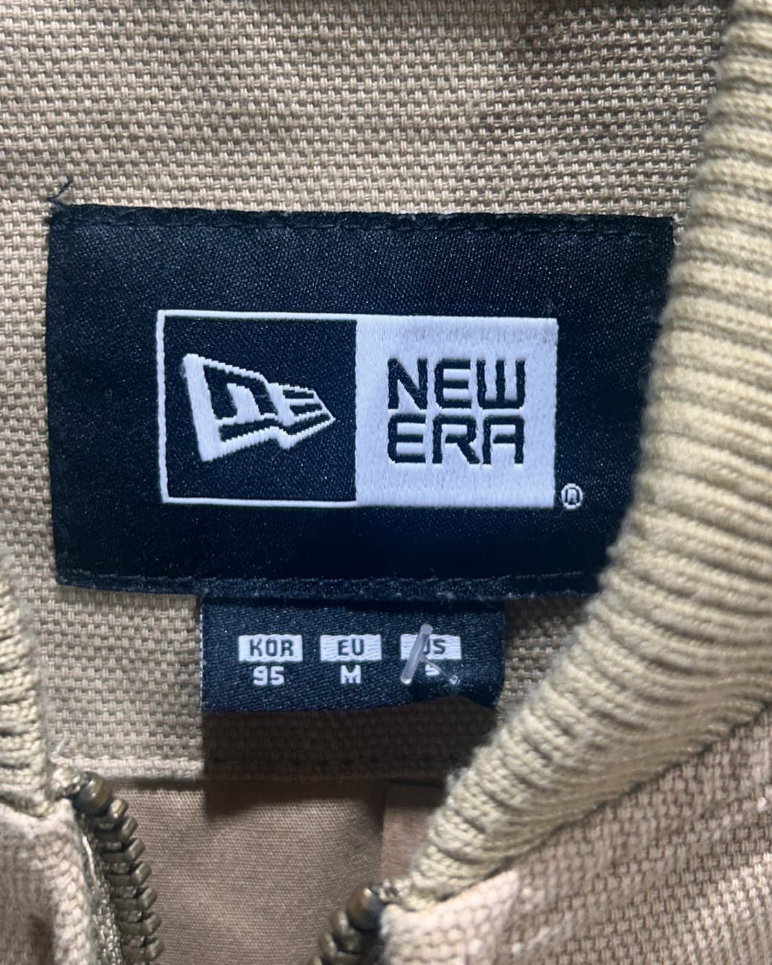 S 뉴에라 N.E.C.C. 성조기 패치 샌드베이지 코튼 블루종 상품이미지8