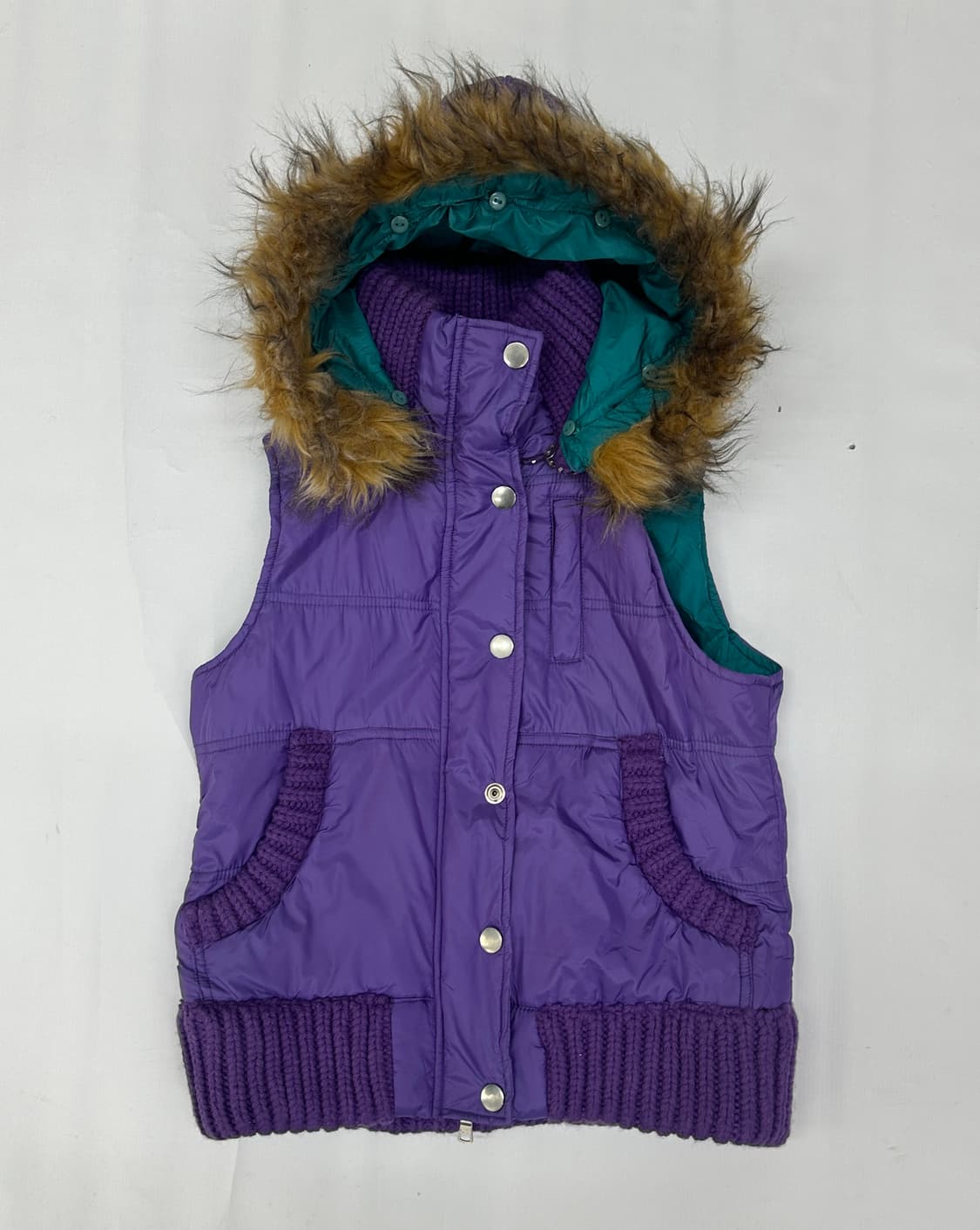 💜팝갸루 보라돌이 패딩 조끼💜 러블리 데코라 니트 일본 빈티지 상품이미지2