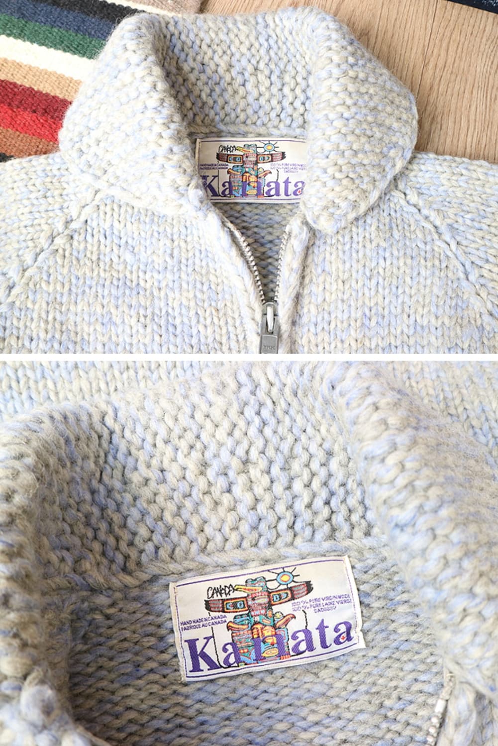 캐나다 핸드메이드 양모100% KANATA 카나타 코위찬 스웨터  상품이미지7