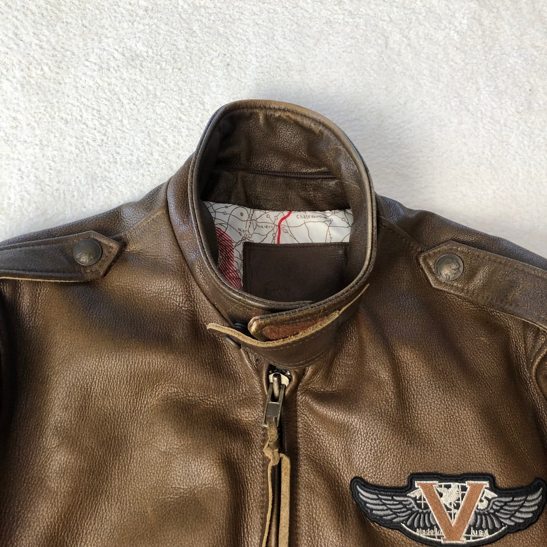 바이크기어 A2 카우하이드 봄버자켓 상품이미지5