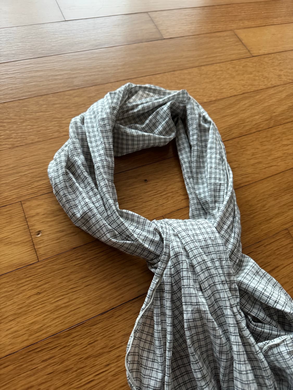 브라운야드 아이보리 체크 스카프 상품이미지1