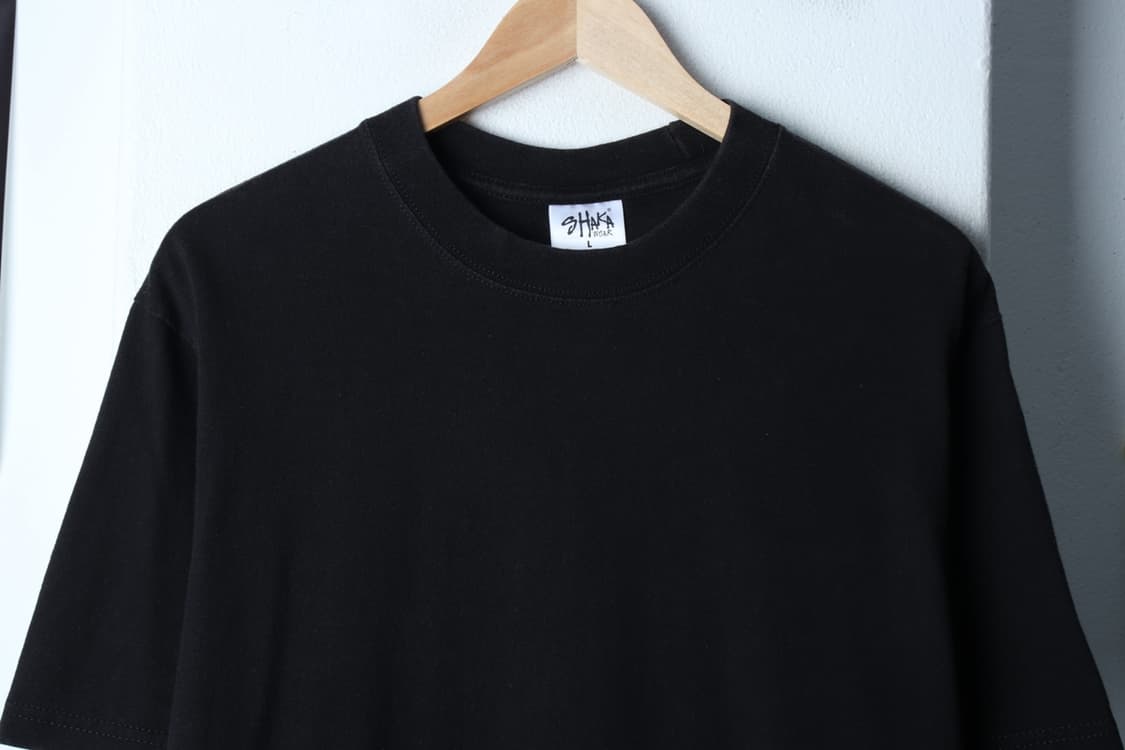 (L-XL) 샤카웨어 반팔 티셔츠 USA 무지 블랙-H31131 상품이미지3