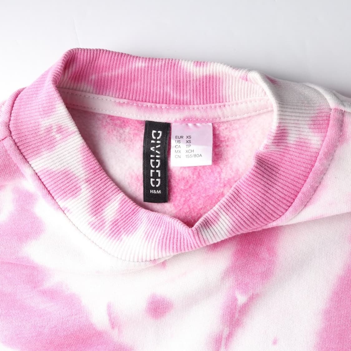 에이치엔엠 핑크 스파이럴 타이다이 오버핏 맨투맨 XS 상품이미지5