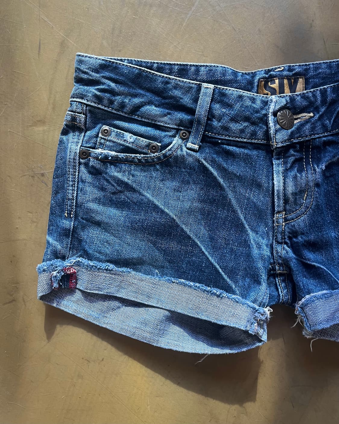 SLY スライ Vintage Washed Denim Hot Pants 상품이미지5