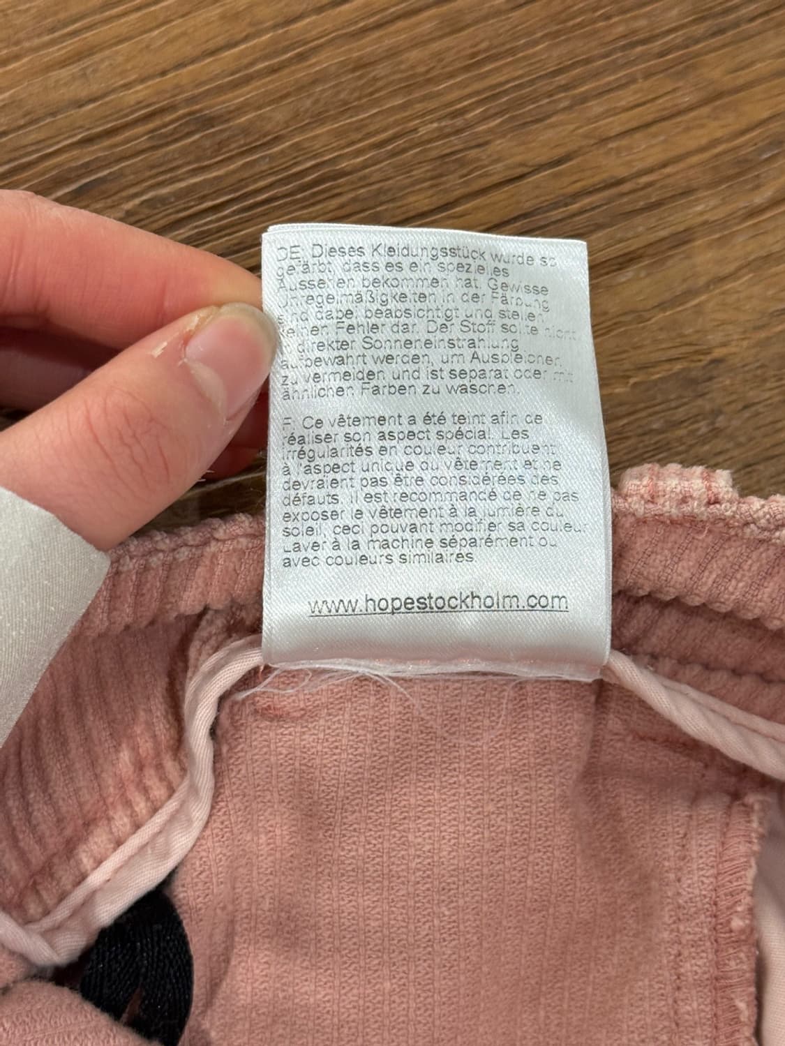 호프 핑크 코듀로이 와이드 팬츠 상품이미지10