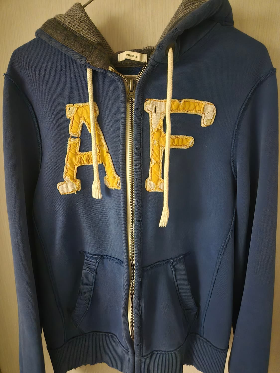 아베크롬비 아담스마운틴 머슬핏 블루 후드집업 S 상품이미지3