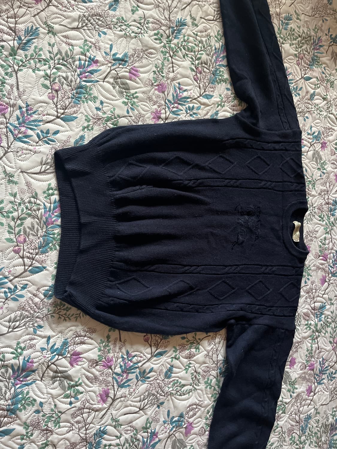 버버리 니트 네이비 상품이미지1