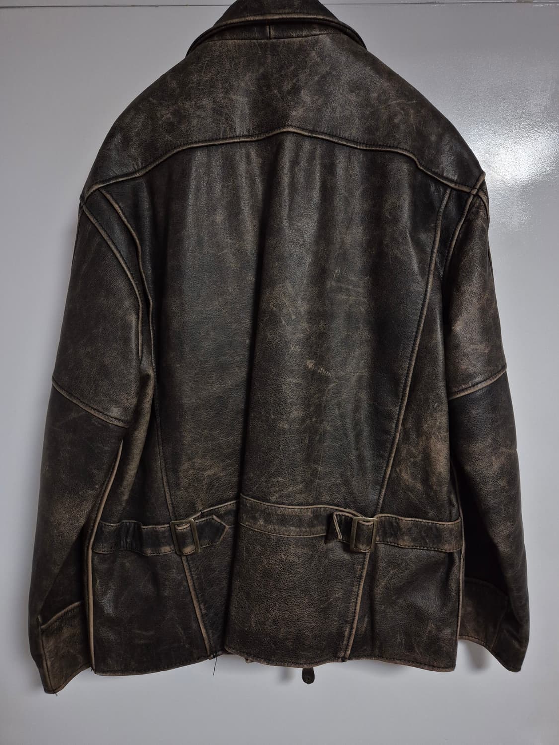 ESPRIT 뉴스보이 워싱 소가죽 자켓 상품이미지4