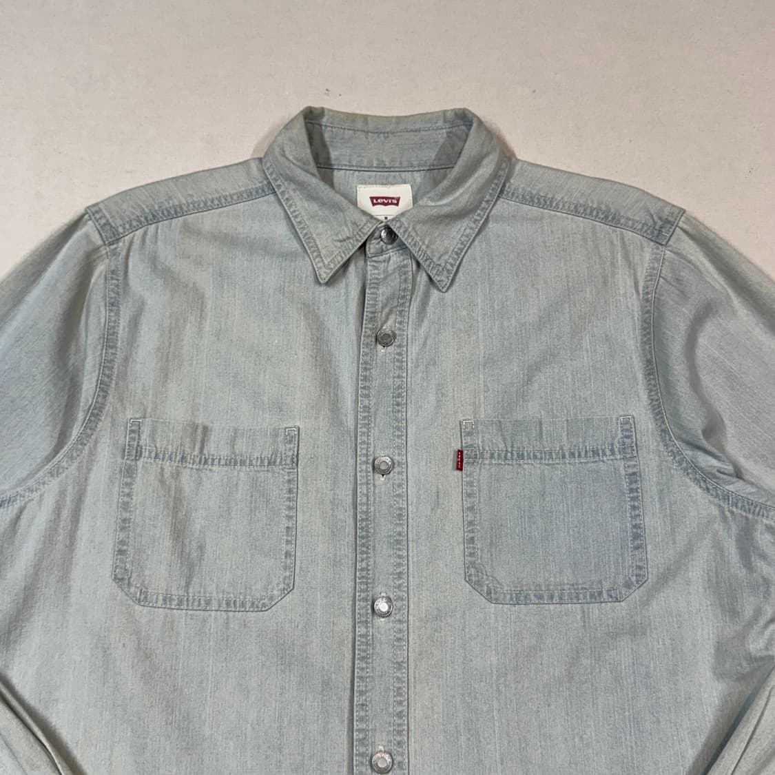M) 리바이스 투포켓 워크 데님 셔츠 자켓 T버튼 타입 L89 상품이미지3