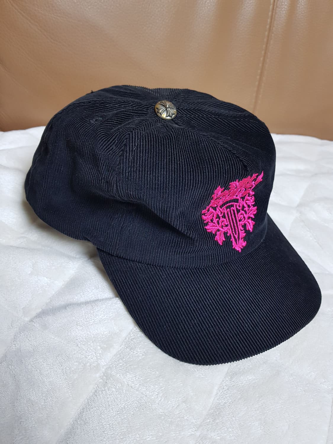 크롬하츠 대거 코듀로이 캡 모자 볼캡 블랙 상품이미지3