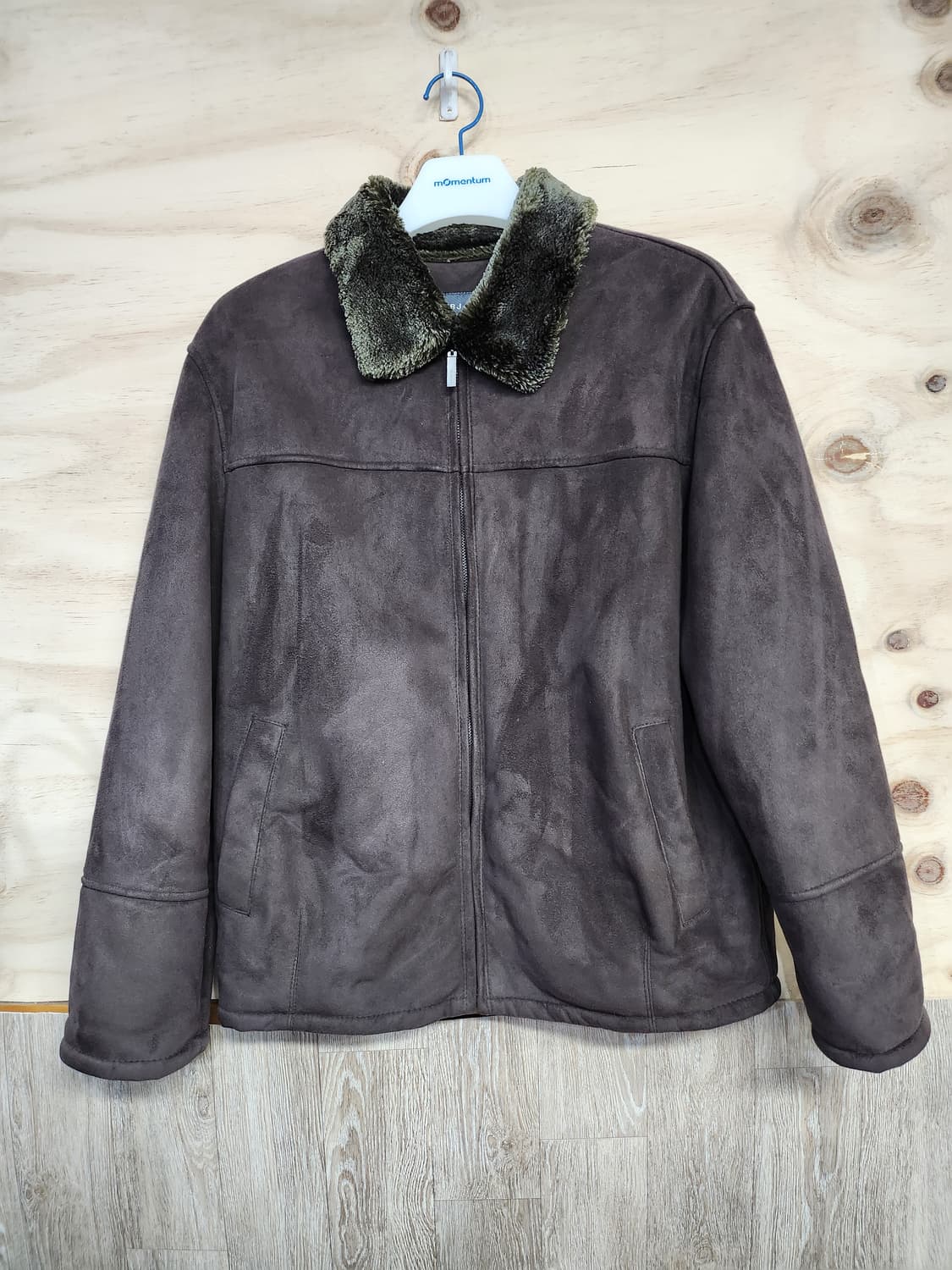 349) TBJ 스웨이드 퍼 카라 자켓 상품이미지1