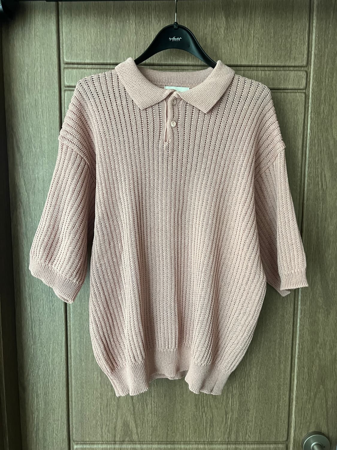 핑크색 니트 반팔 상품이미지2