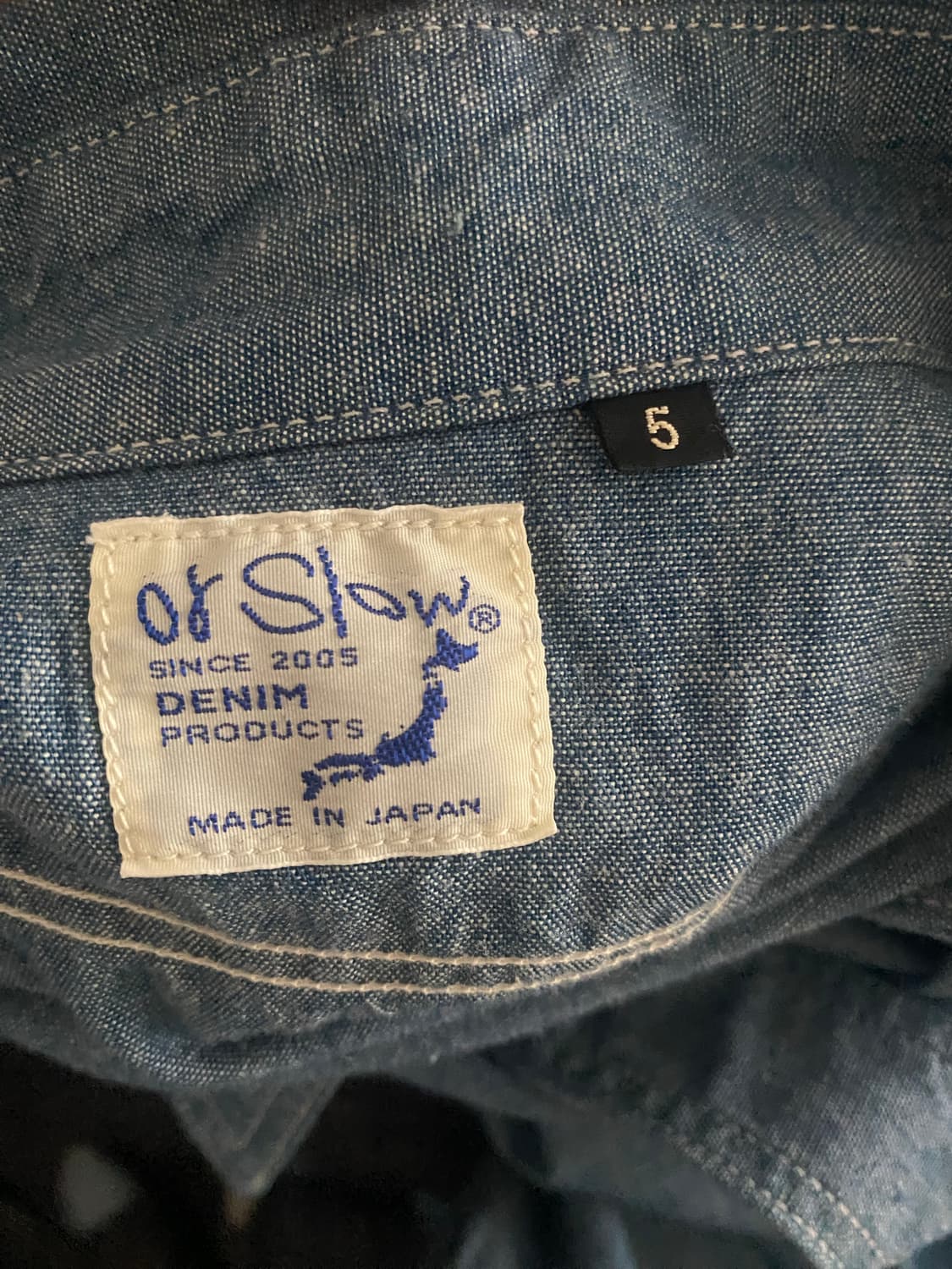 오어슬로우 빈티지핏 샴브레이 셔츠 상품이미지6