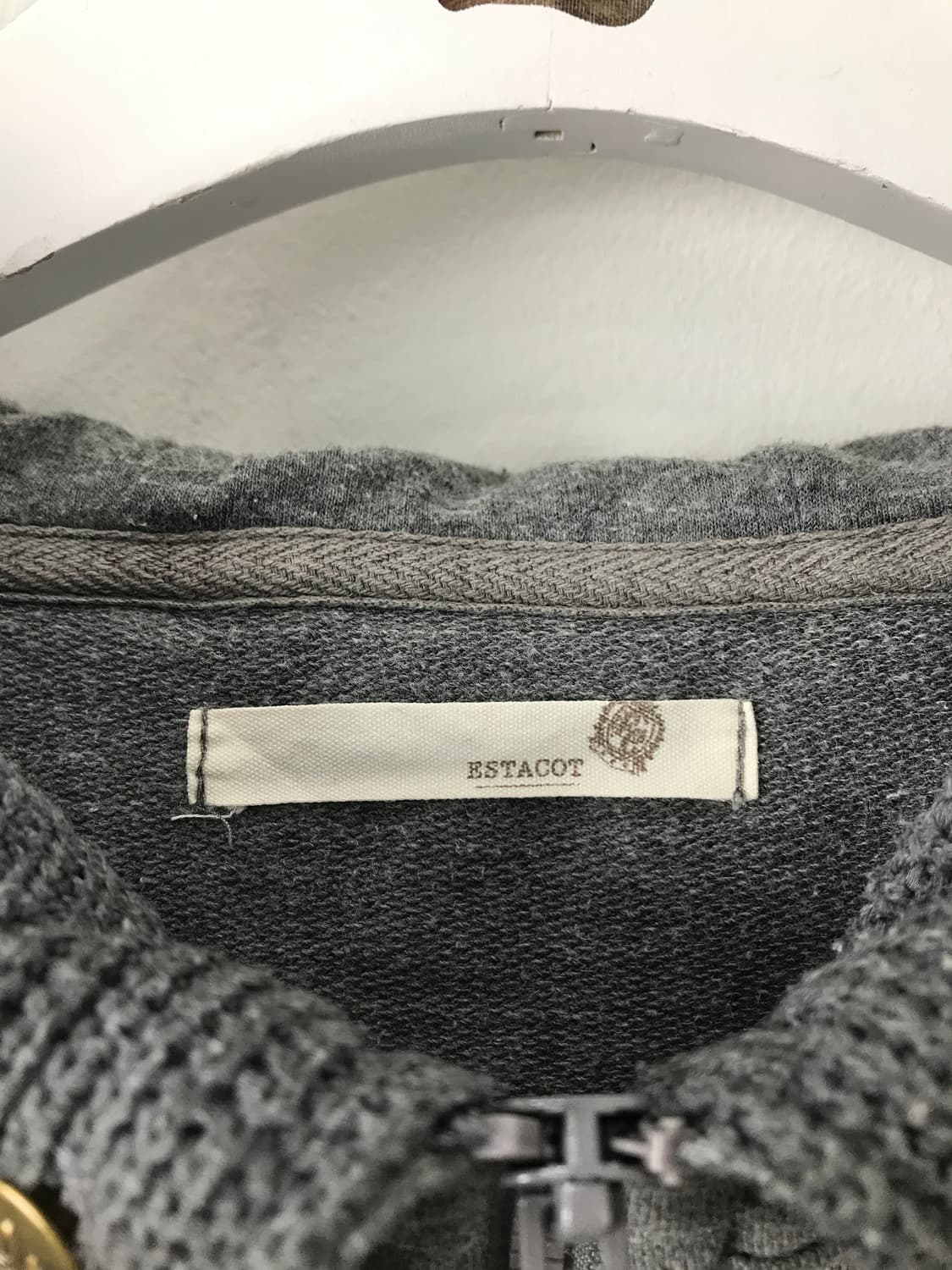 'ESTACOT' Gray Y2k Zip Up Hoodie 상품이미지7