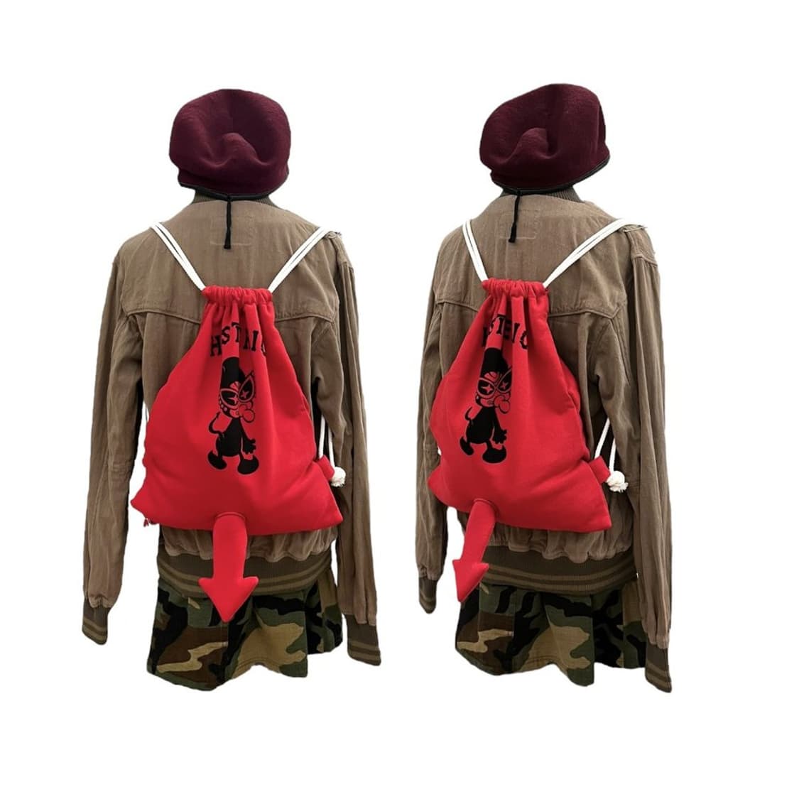 히스테릭글래머 스웻 냅색 백팩 레드 상품이미지9