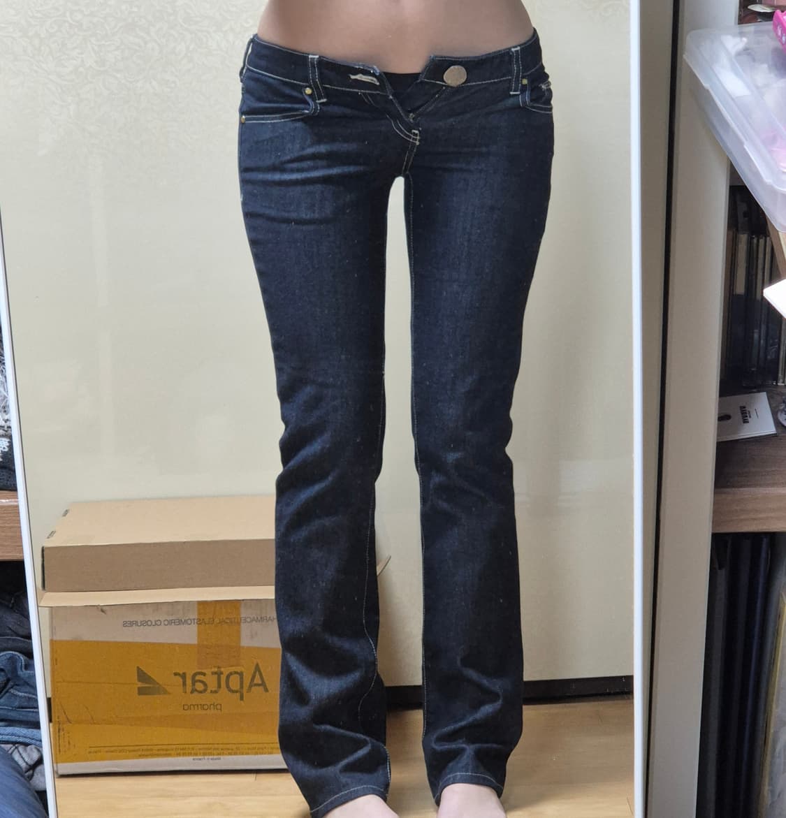 캔빈클라인 큐빅 로우라이즈  스키니진 상품이미지1