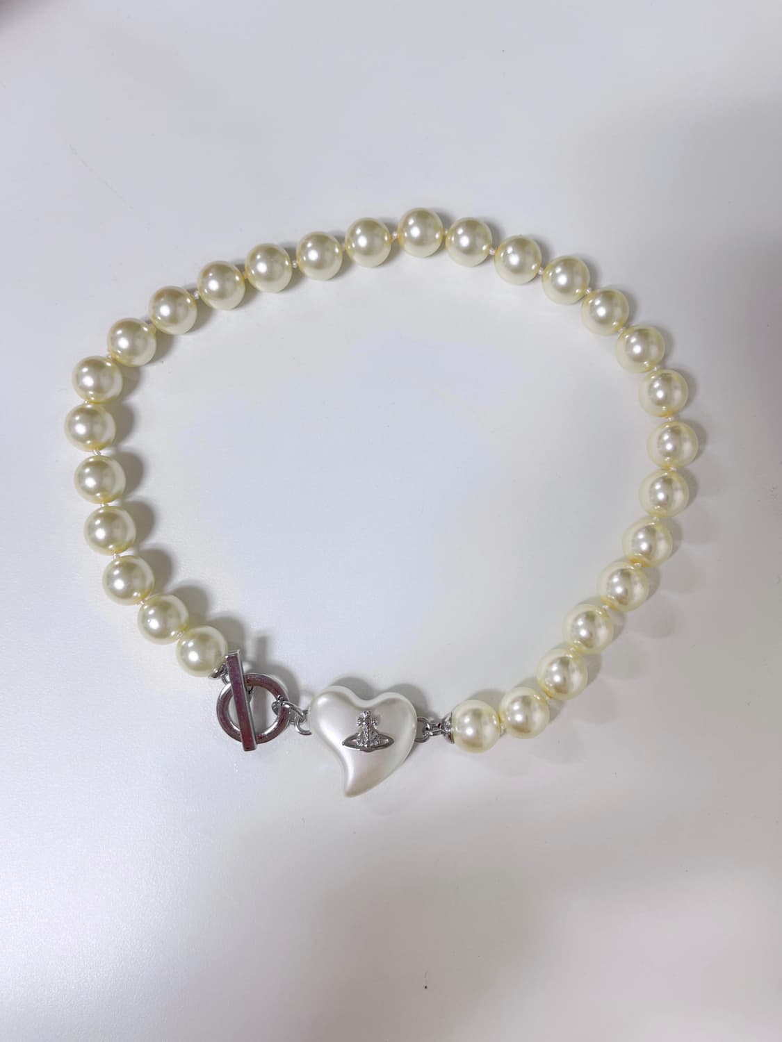 비비안웨스트우드 르넷 펄 하트 초커 상품이미지1