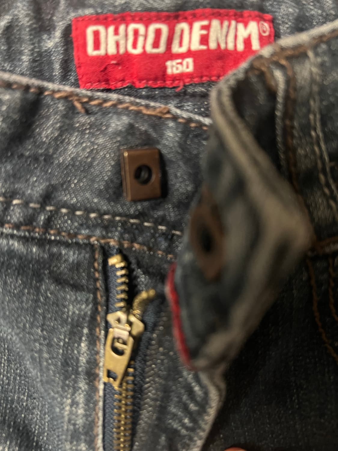 y2k 페이드 다크 워싱 슬림 스트레이트 로우라이즈 데님팬츠 상품이미지8