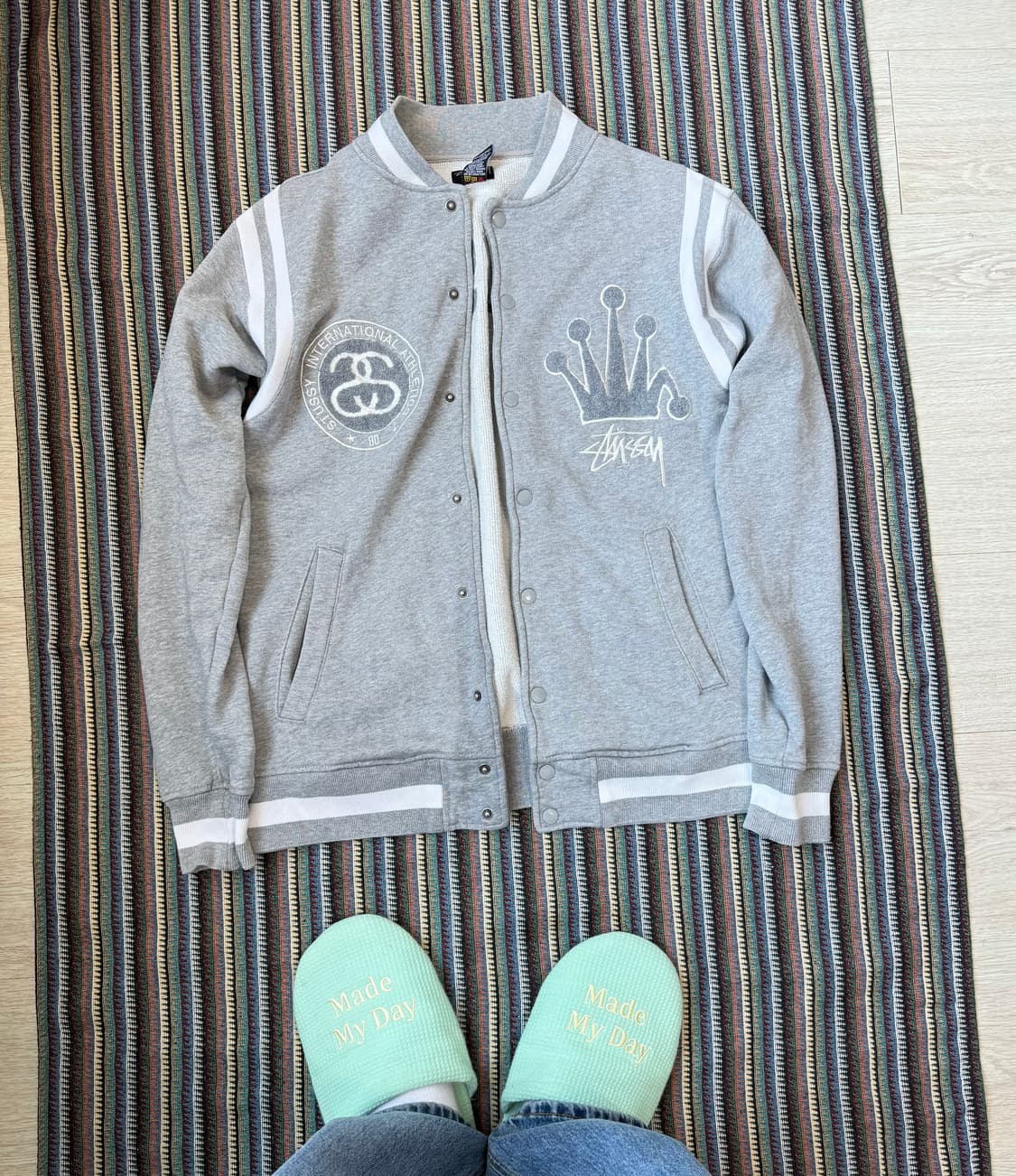 스투시 크라운 바시티 자켓 상품이미지2