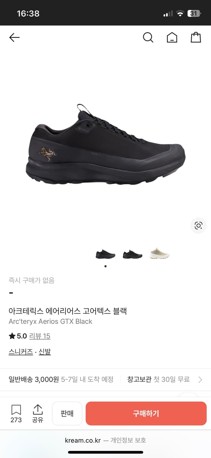 아크테릭스 에어리어스 gtx m 270 상품이미지1