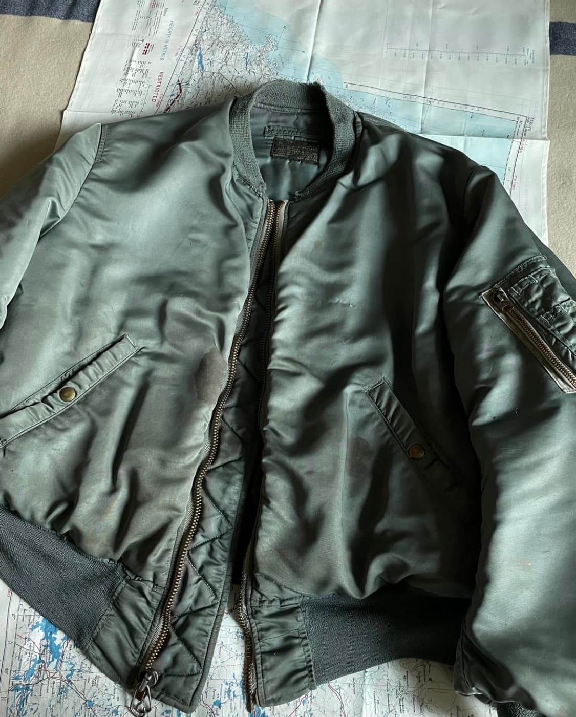 [L]50s 오리지널 ma-1 카키 상품이미지1