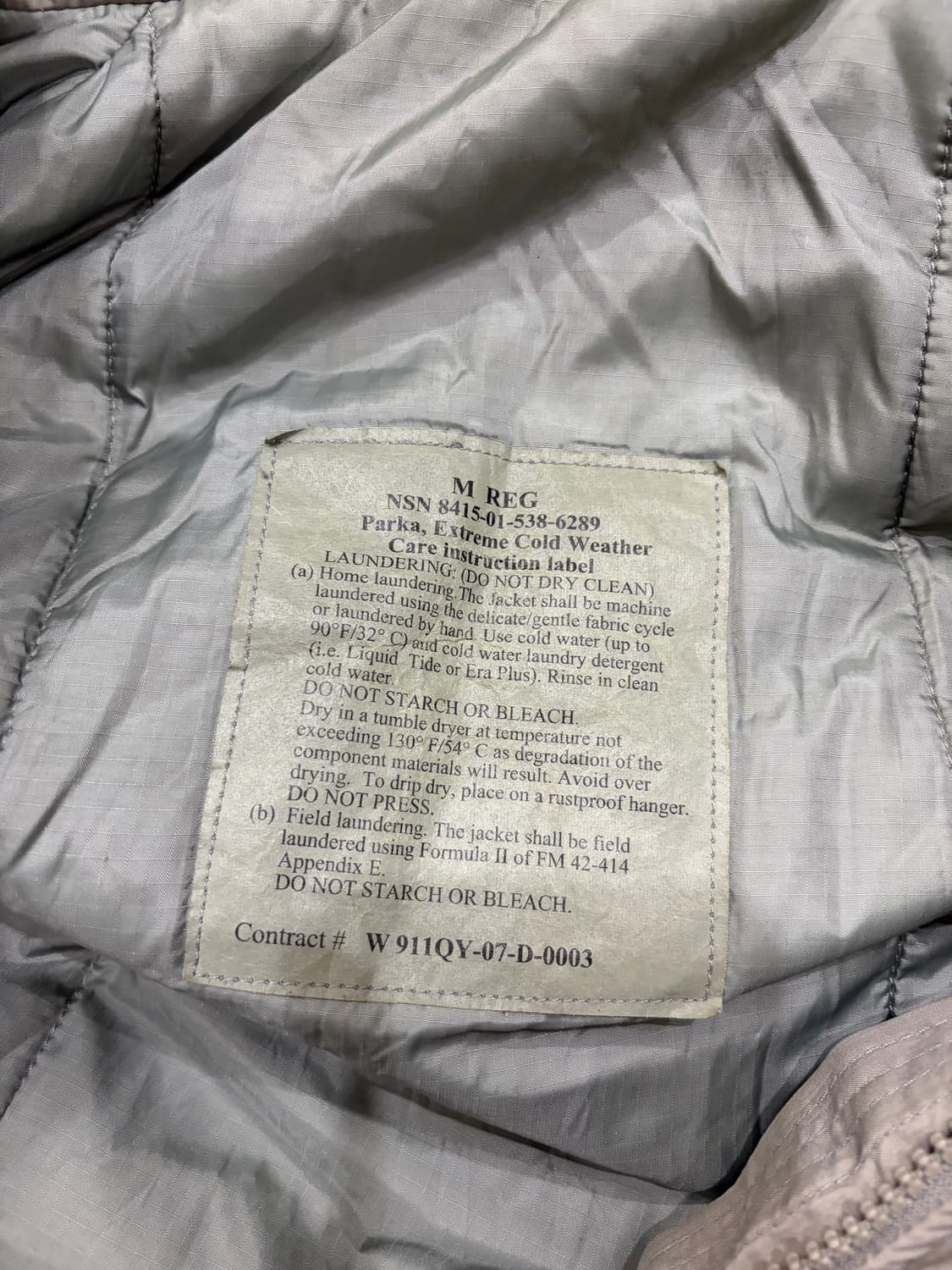 오리지널 미군 ECWCS Gen3 레벨7 프리마로프트 파카 상품이미지6