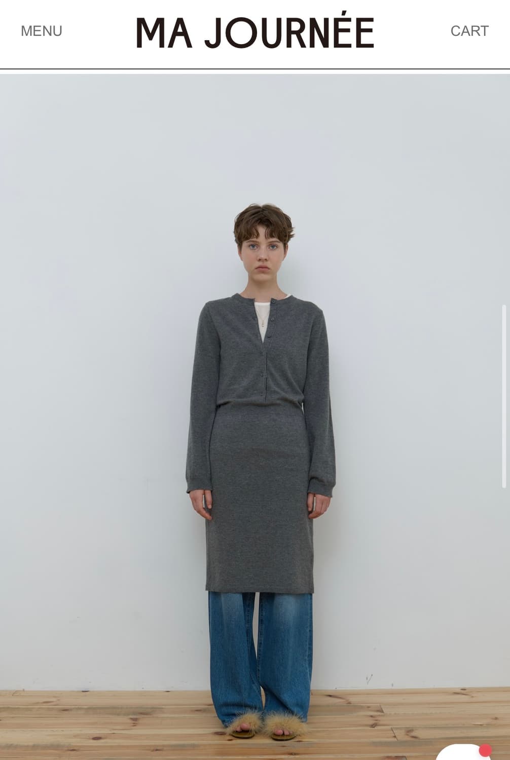 마조네 모노 니트 드레스 상품이미지2