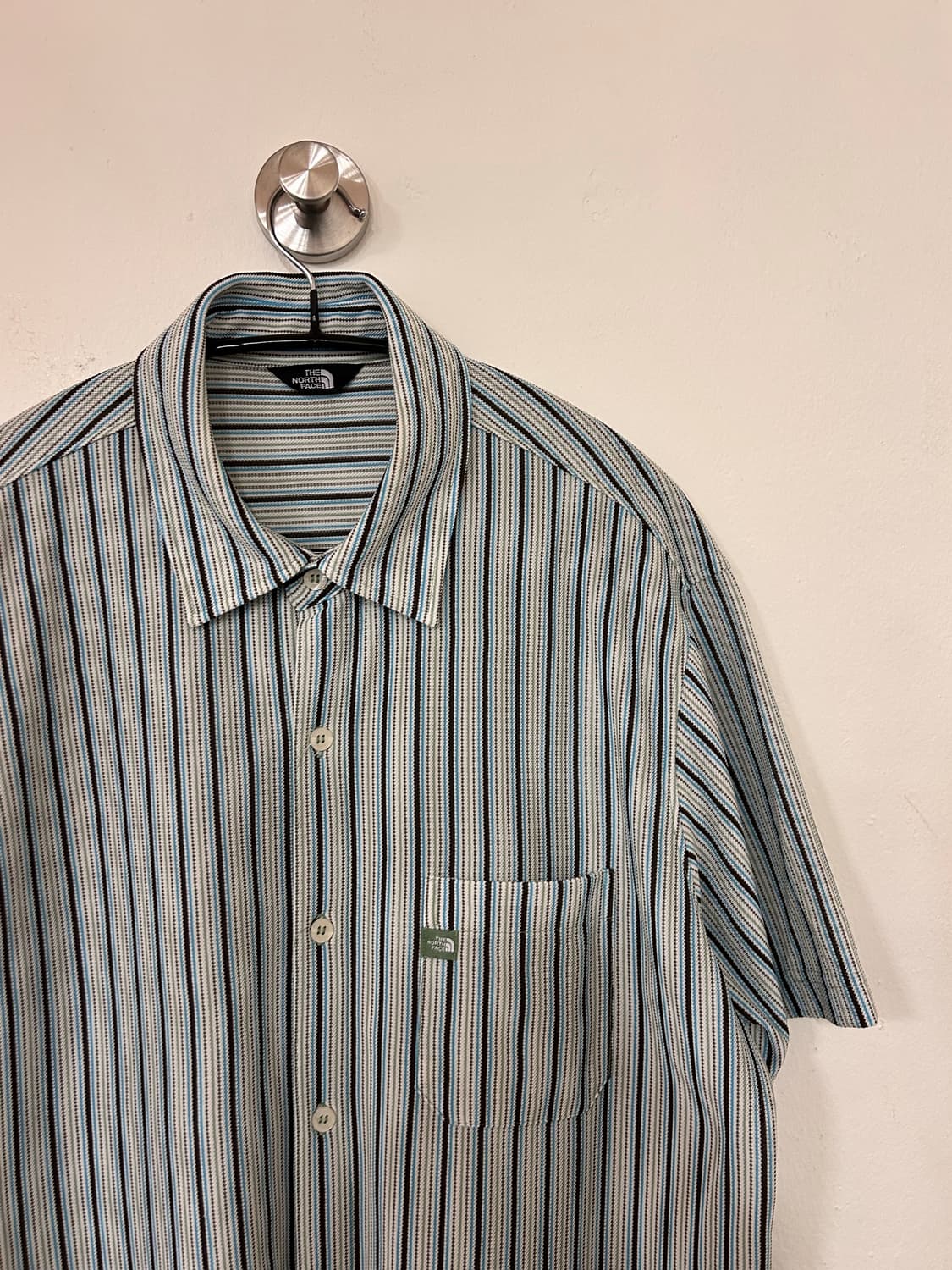 노스페이스 스트라이프 쿨맥스 반팔 셔츠 L 상품이미지3