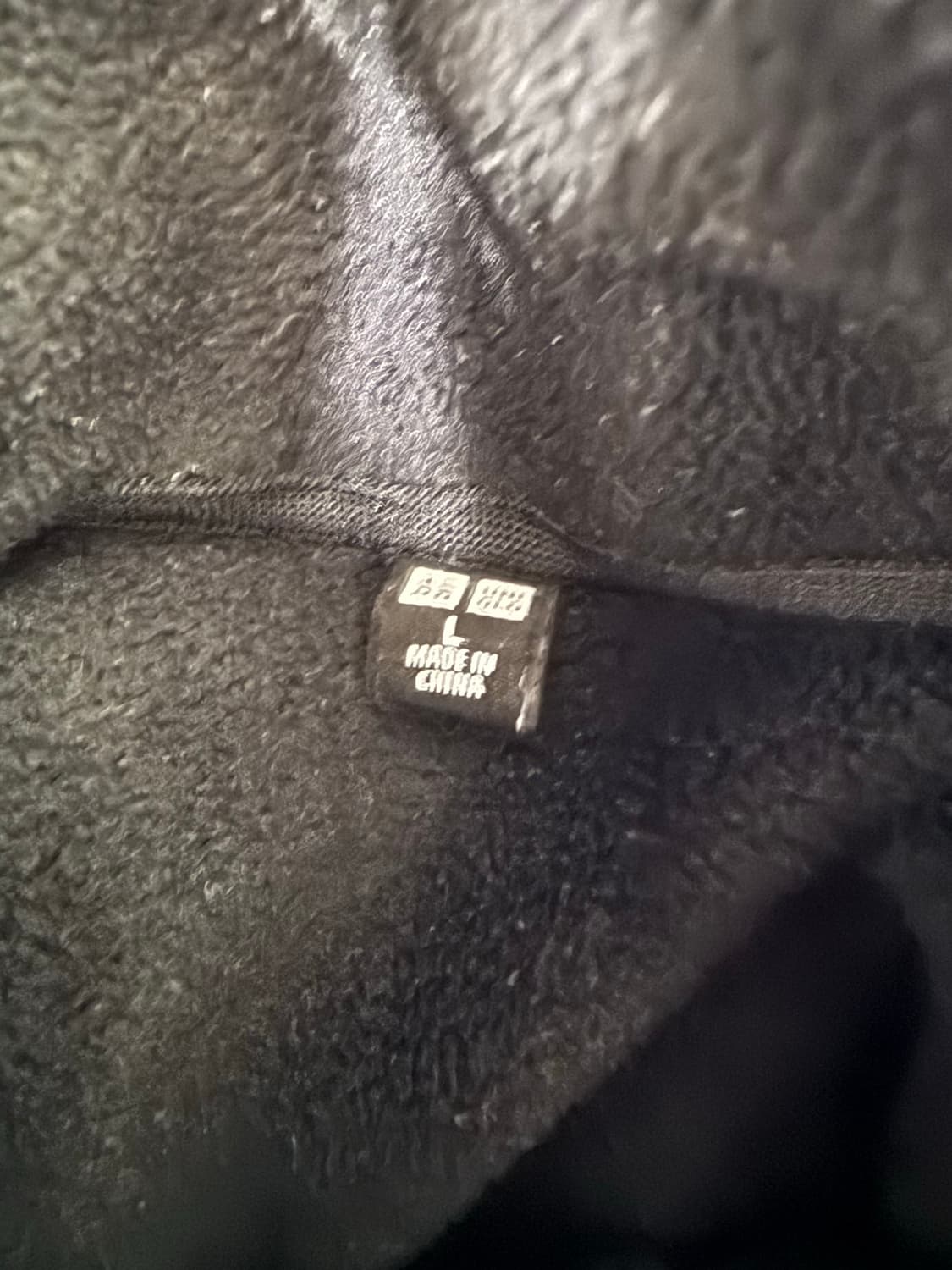 유니클로 후리스 집업 블랙 L, XL 상품이미지4