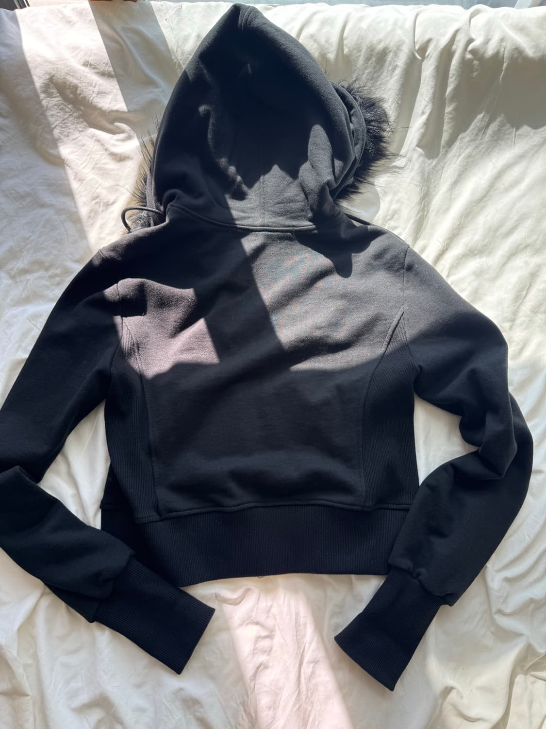 낫노잉 라이더 퍼 후드집업 블랙 상품이미지4