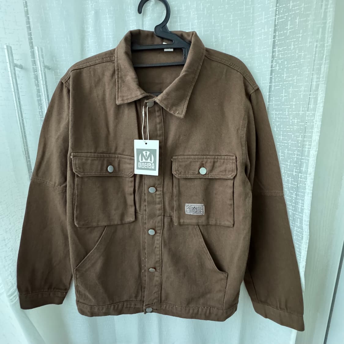 브라운 데님 자켓 미착용 L 남여공용 상품이미지1