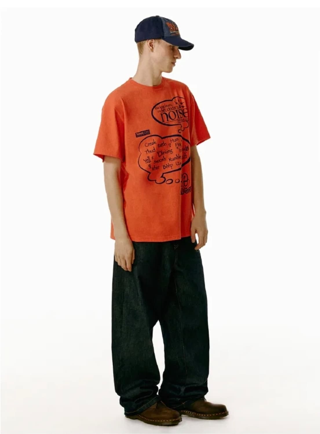 테켓 overthinking sounds tee orange 상품이미지1