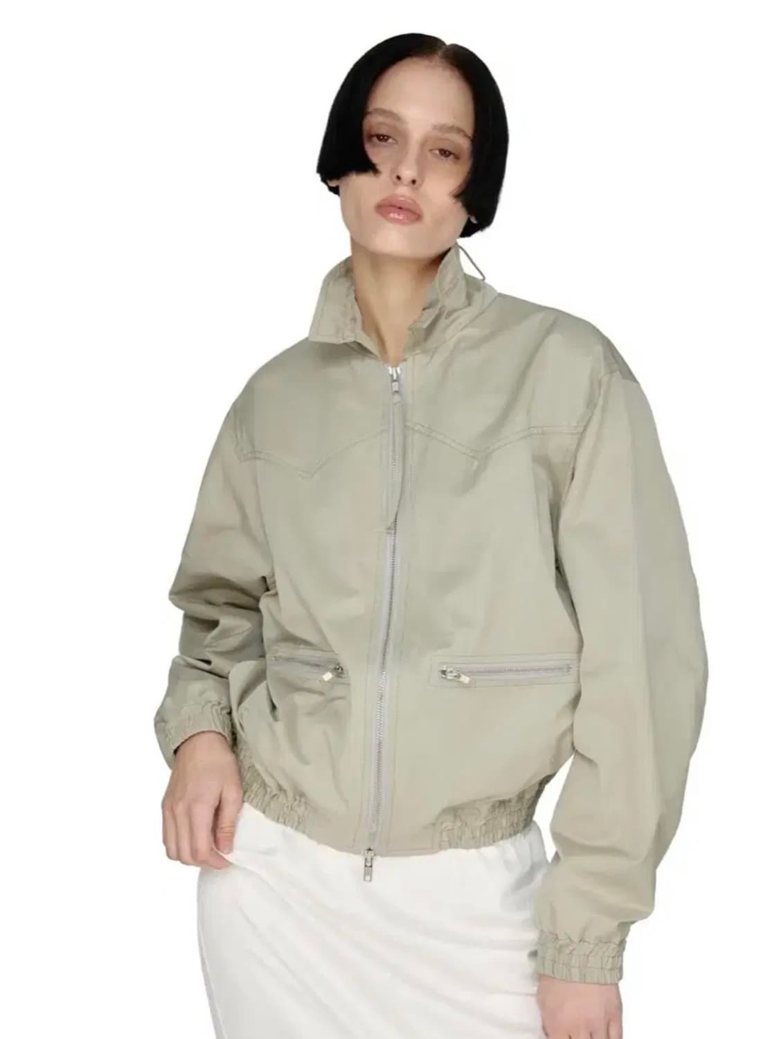 썬번프로젝트 셔링 봄버 자켓 상품이미지1